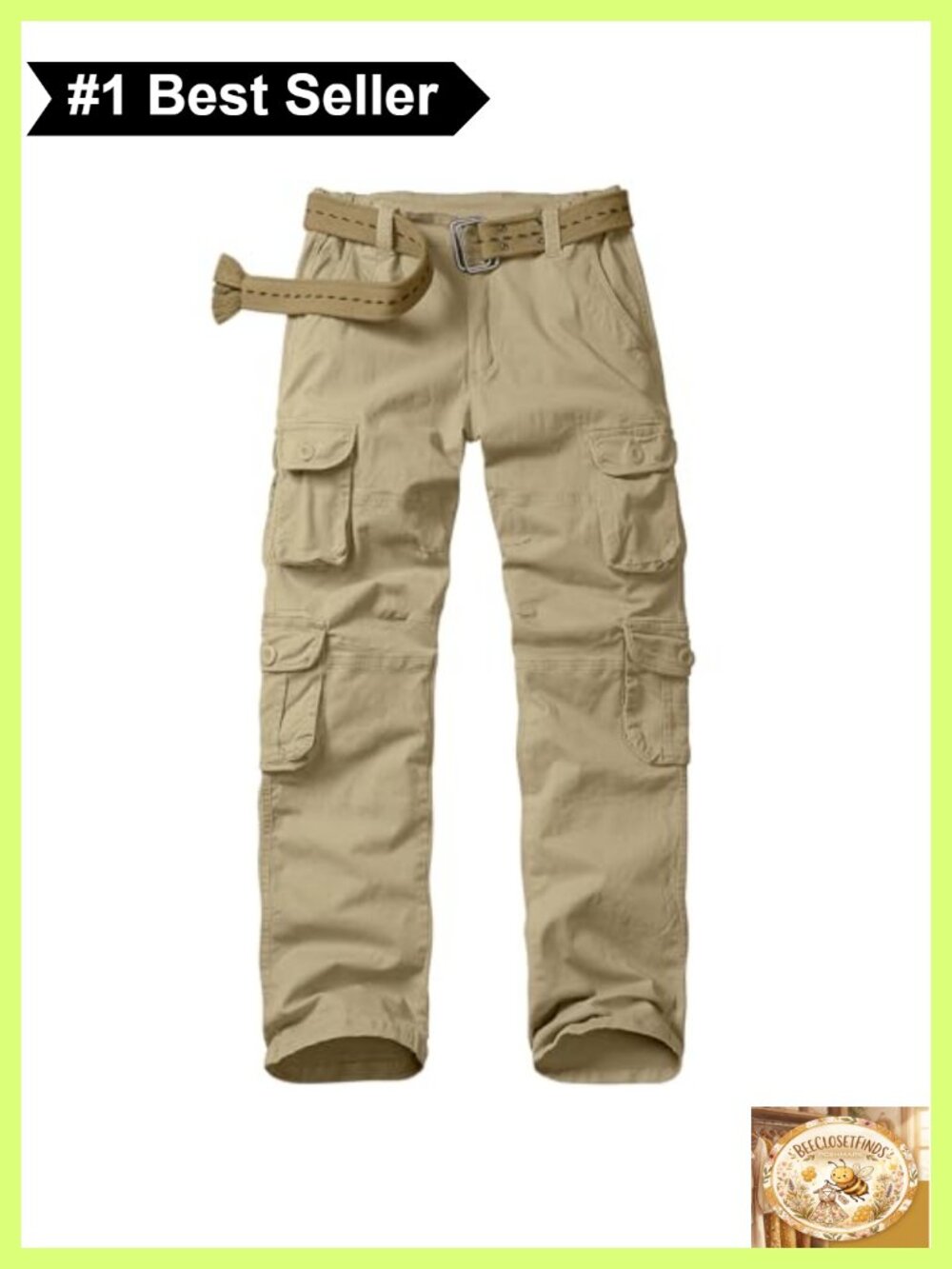 Women's Cargo Tactical Hiking Pants Elastic Waist 10 Pockets